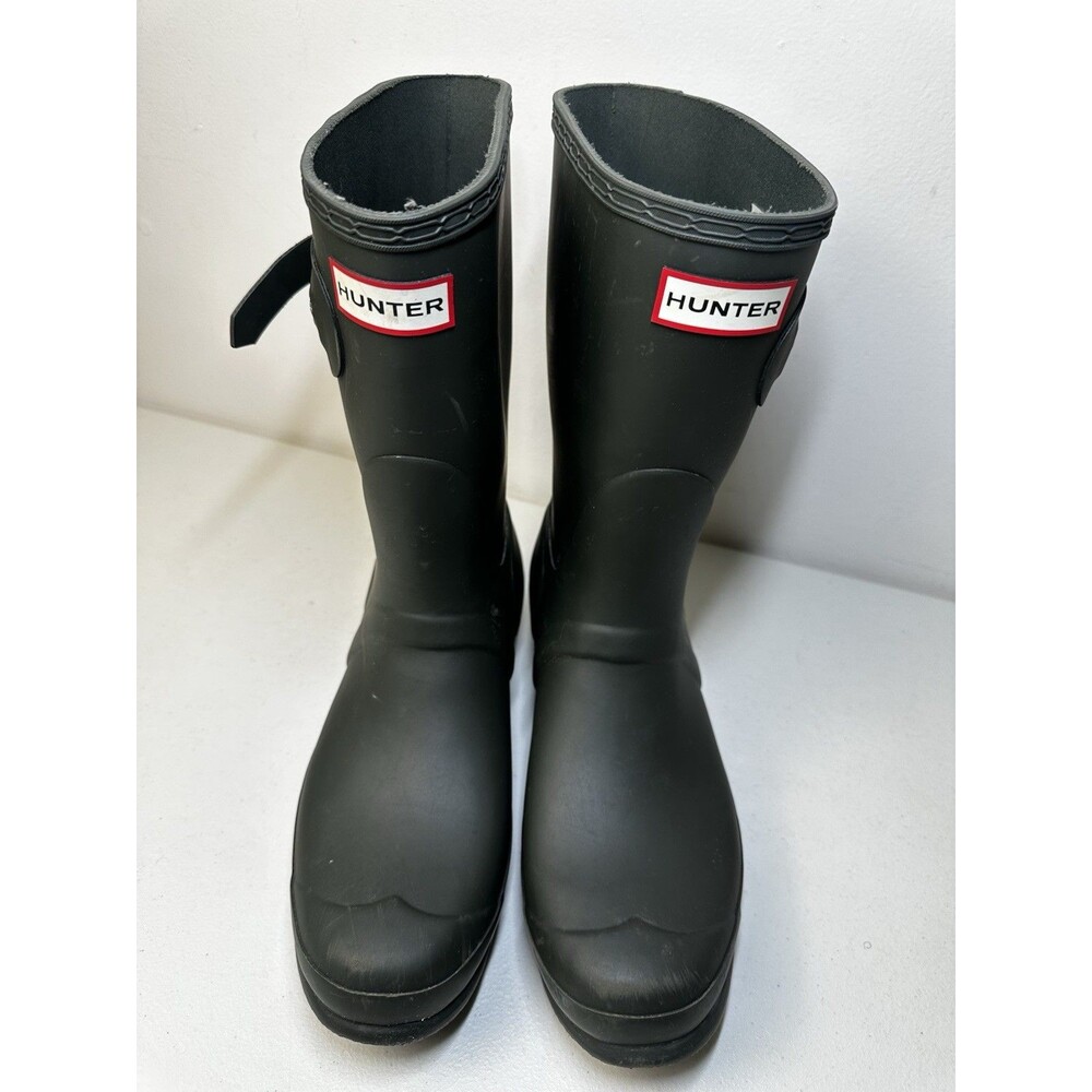 Hunter Original Short Rubber Rain Boots Women Calf High Green Size 10